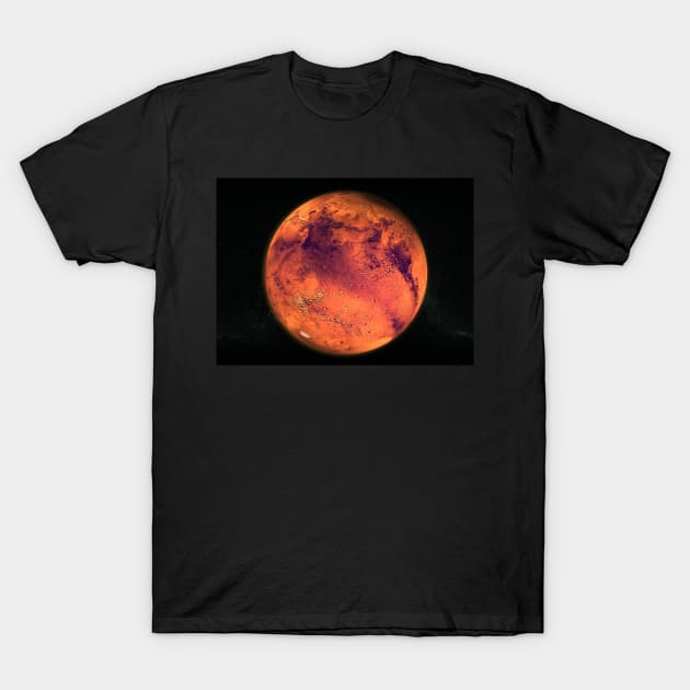 Mars Rendering Print T-Shirt by SPACE ART & NATURE SHIRTS 
